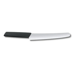 Victorinox Нож Swiss Modern 22см с зубцами черный