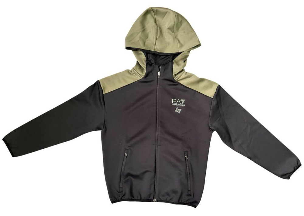 Детская теннисная толстовка EA7 Boy Jersey - black beauty