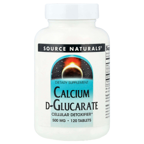 Source Naturals, D-глюкарат кальция, 120 таблеток (500 мг в 1 таблетке)