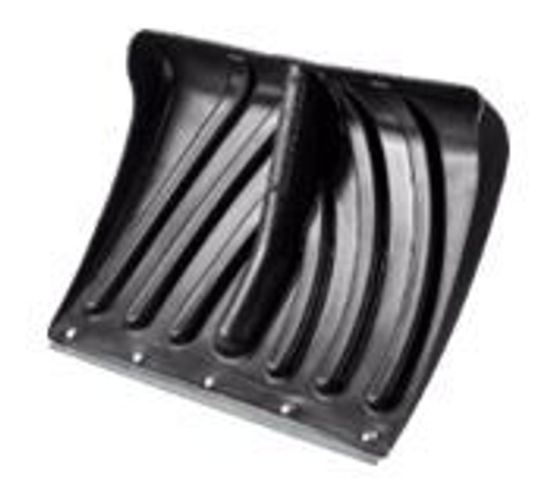 Лопата снеговая пласт.   КРЕПЫШ   чёрная   465*340  с ОЦИНК. планкой, б/чер (d=32)  ЦИКЛ