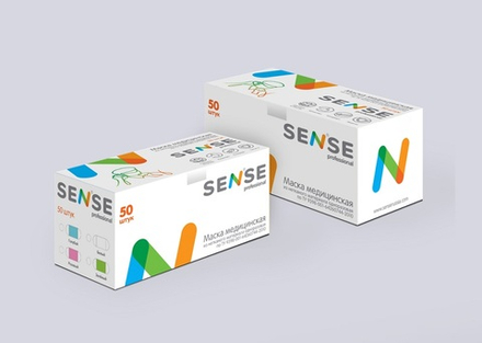Маска медицинская SENSE №50 СМС
