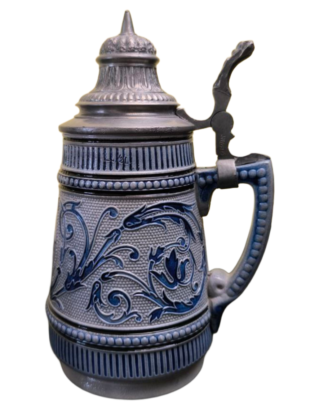 Кружка пивная (керамика с оловянной крышкой) Германия