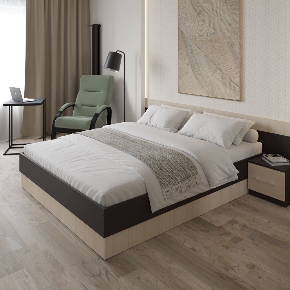 Прикроватная тумба DIWO Коломна венге, дуб молочный