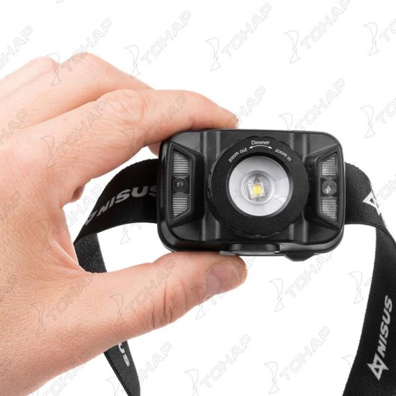 Фонарь налобный сенсорный 380 LM, IP44, USB (N-FN-HL18) NISUS