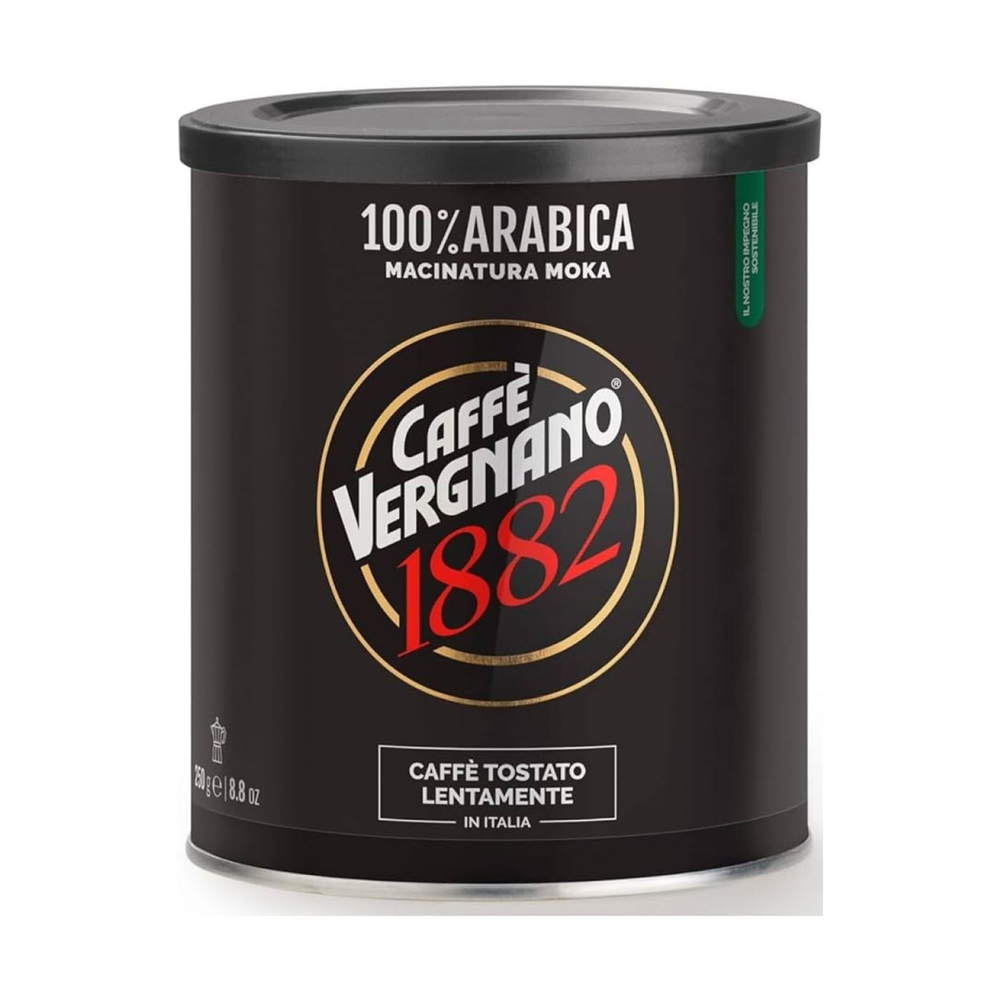 Кофе молотый Vergnano Moka, 250 г, ж/б