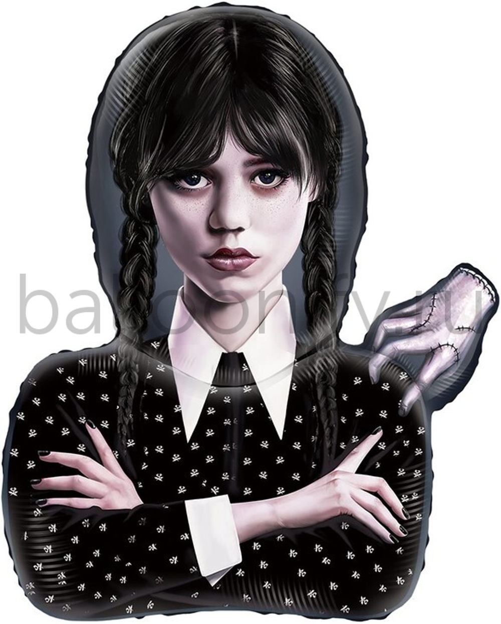 Шар (33''/84 см) Фигура, Мрачная стори, Уэнсдей, 1 шт.