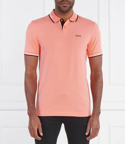 Поло Paul BOSS GREEN - лососевый(50506193)