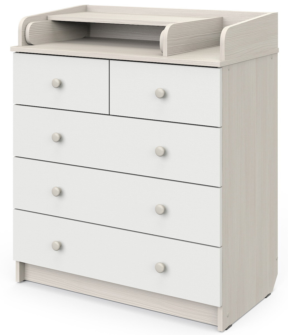 Комод Атон СИРИУС-2 ЛДСП 800/5 Бодега светлый белый