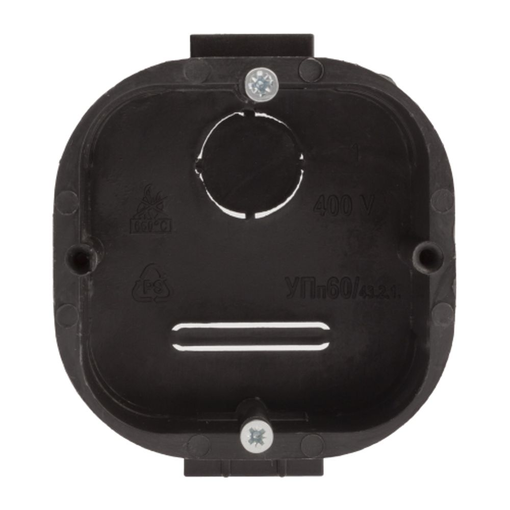 Коробка установочная ЭРА KUTS-60-60-43-s-black усиленная для твердых стен саморезы стыковочные узлы черная IP20