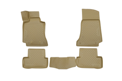 Коврики 3D в салон MERCEDES-BENZ С-Class W205, 2014-, 4 шт. (полиуретан, бежевые) Element.NLC.3D.34.32.212K