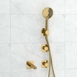 Смеситель для ванны WasserKRAFT Ems SET2860 золото