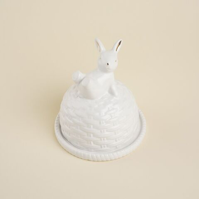 Лимонница керамическая SL Home «Лесные кролики», 14×14,5 см, цвет белый