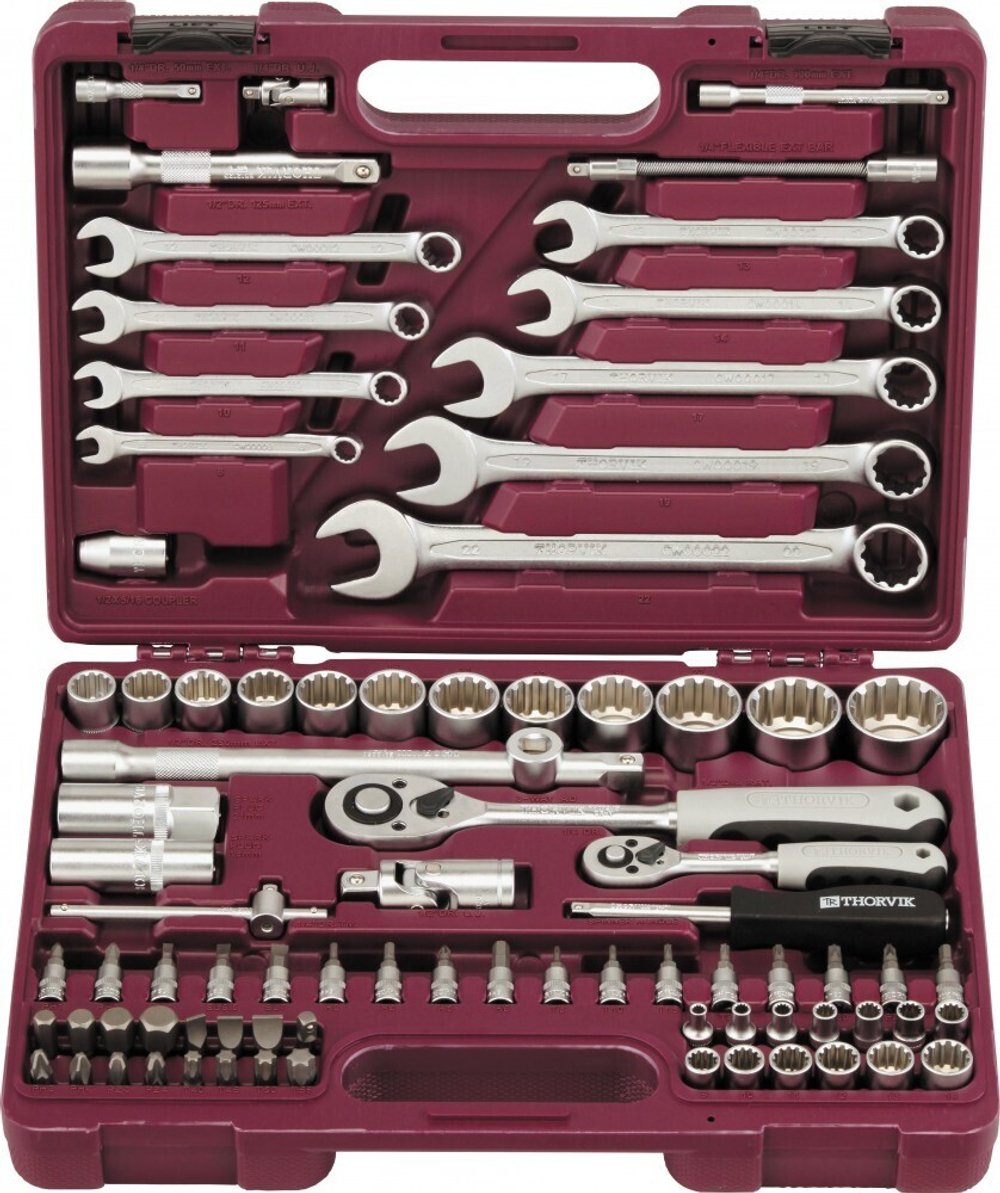 UTS0082MP Набор инструмента универсальный 1/4", 1/2"DR с головками торцевыми MultiProf, 82 предмета