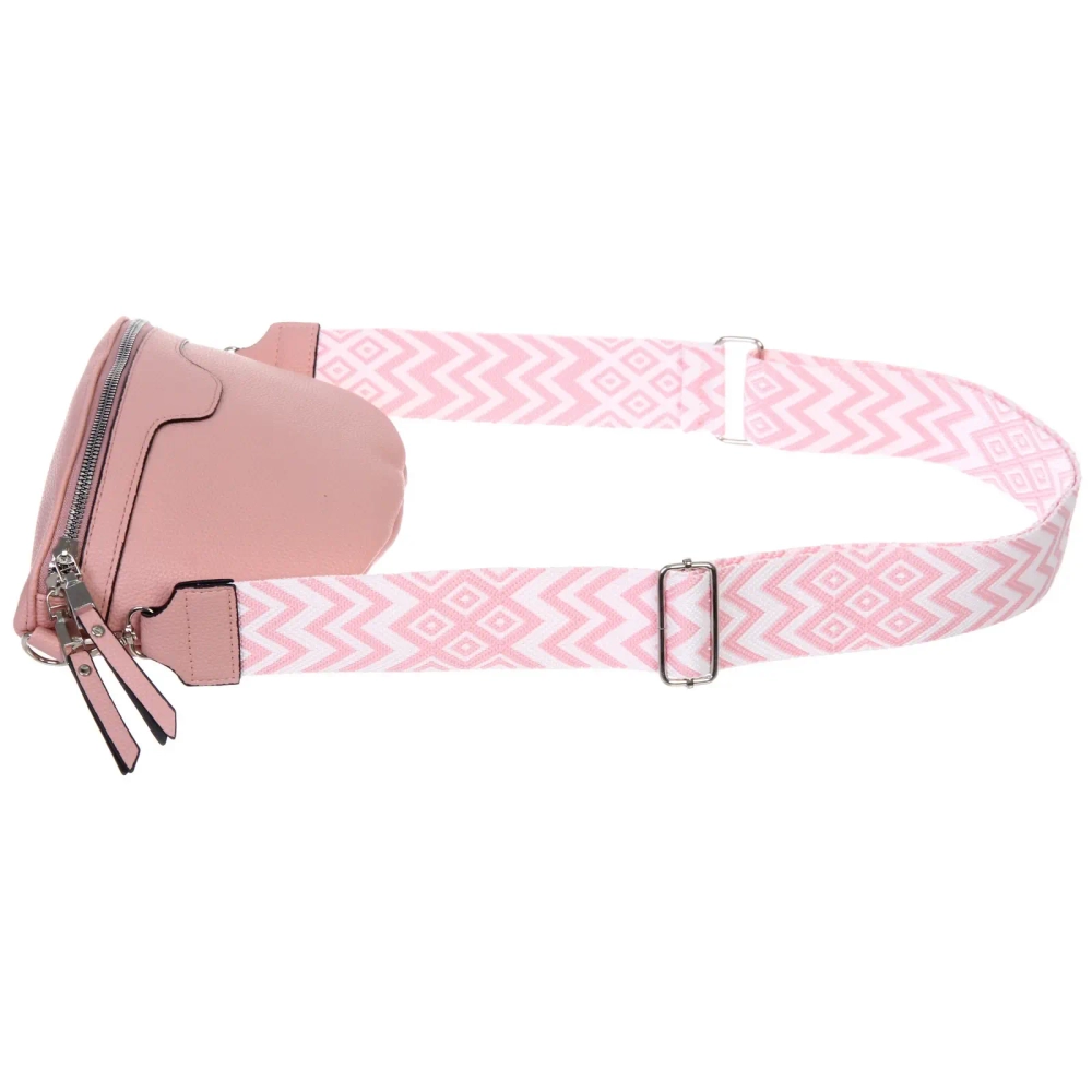 Сумка женская через плечо «ИМАНИ», цвет пудровый, три кармана, 24*19*7*5см (лейбл Ultramarine)