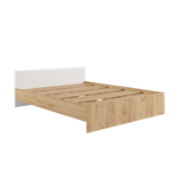 МС Мадера Кровать без ящ. М1400 с дсп 1400*2000 б/матр. (корпус лдсп дуб крафт золотой, фасады лдсп