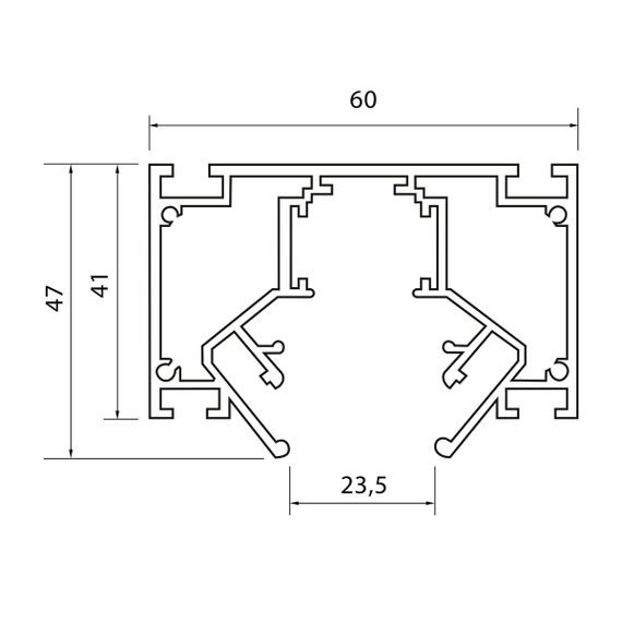 Шинопровод под натяжной потолок ST Luce Skyline 48 ST047.429.00