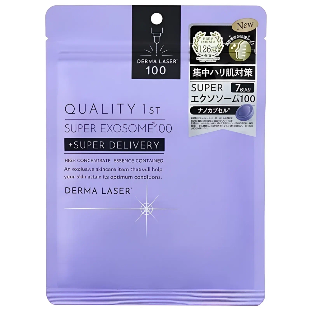 Quality Маска дерма лазер омолаживающая суперэкзосомы 100 Кволити Фест- 1st Derma Laser Super Exosome 100, 7 шт.