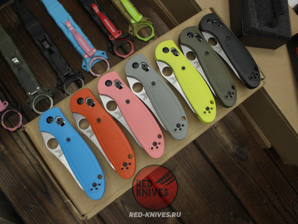 Нож Benchmade 555 Griptilian Mini - небесный нейлон, клинок стоунвош