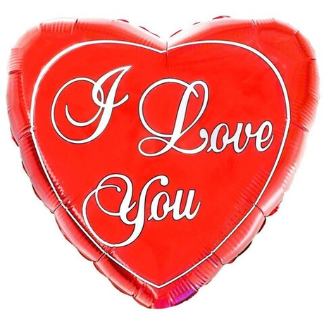Шар фольга 76см. Сердце I love you