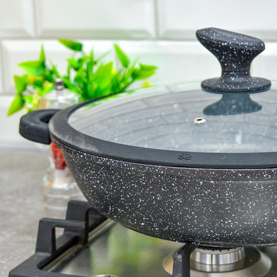 Сковорода-сотейник 32см 4,7л с покрытием non-stick под мрамор "Mercury"