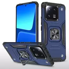 Противоударный чехол Strong Armour Case с кольцом для Xiaomi 13 Pro (Синий)