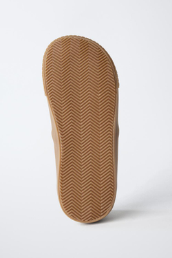 ZARA КОЖАНЫЕ КРОССОВКИ BAMBA BAREFOOT, КОРИЧНЕВЫЙ