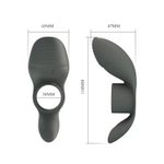 Серое кольцо на пенис с вибрацией (Цвет: серый)