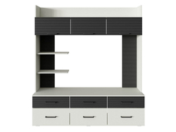 Сити 30 шкаф для ТВА Белая Аляска / Черный