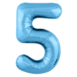 Шары цифры гелиевые Синие 102 см