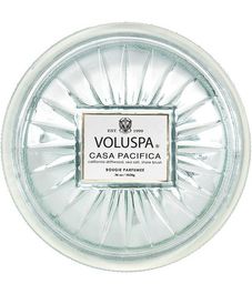 Дом на побережье, свеча в большом стеклянном подсвечнике с крышкой, Voluspa