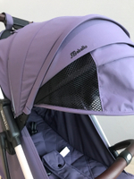 Коляска прогулочная Babalo 2024 Фиолетовый текстиль на белой раме