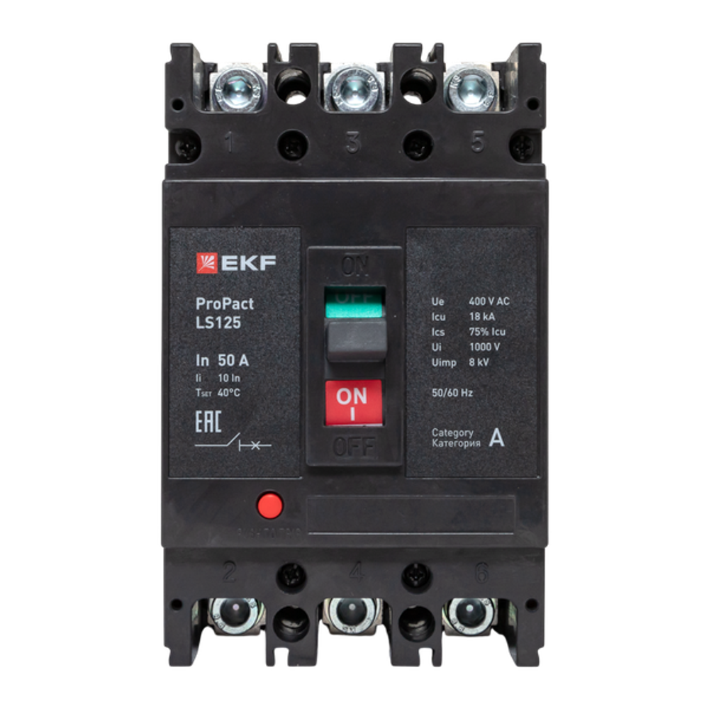 Автоматический выключатель в литом корпусе  EKF mccb-125-18-3-50-ls