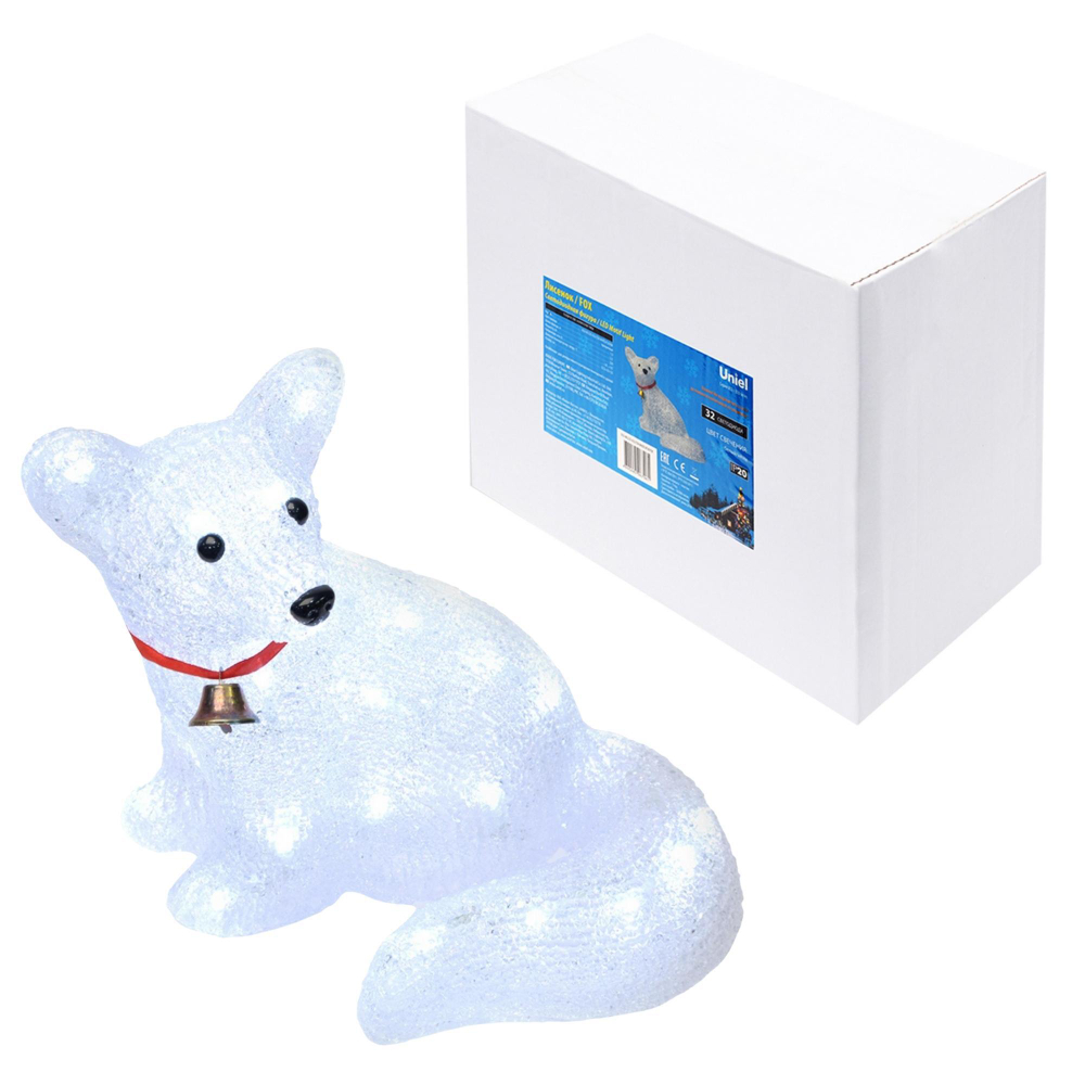 ULD-M3225-032/STA WHITE IP20 FOX Фигура светодиодная «Лисенок», 32 светодиода, 32,5*22*25 см, цвет свечения-белый, IP20. TM Uniel