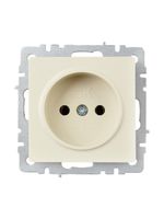 BRITE Розетка 1-местная без заземления без защитных шторок 10А РС10-1-0-БрКр бежевый IEK