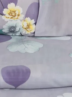 Постельное бельё 1,5сп Экономь и Я «Цветочная палитра» 143х215см, 145х214см, 50х70см1шт 60г/м2 микрофибра