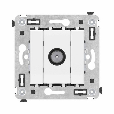 Розетка TV оконечная в стену, "Avanti", "Белое облако"