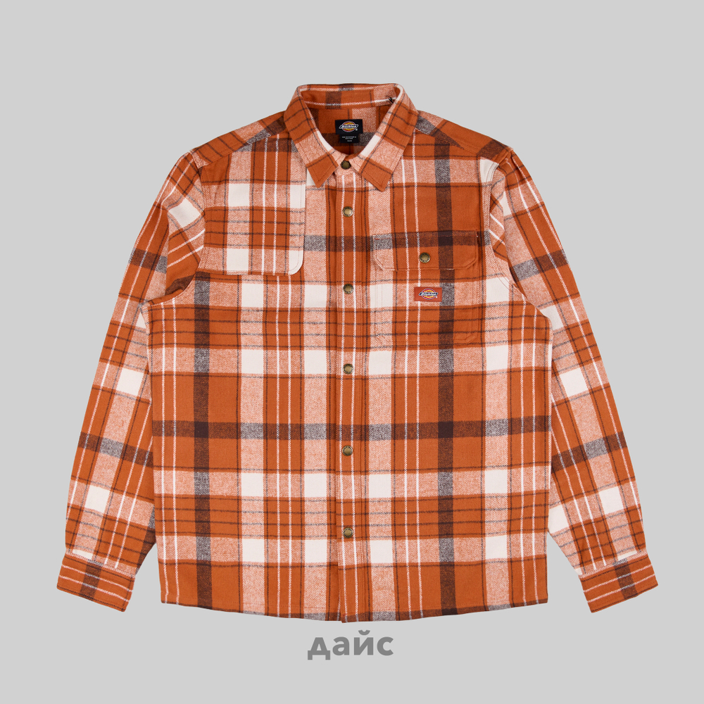 Рубашка мужская Dickies Nimmons Plaid Long Sleeve Shirt