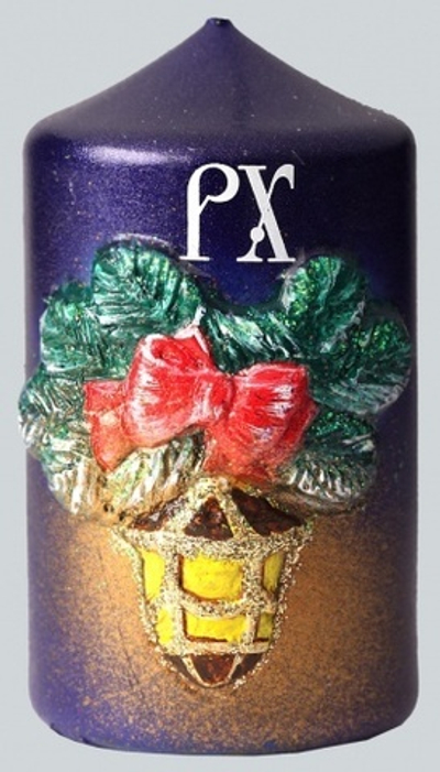 Свеча столб малый с налепкой и деколью