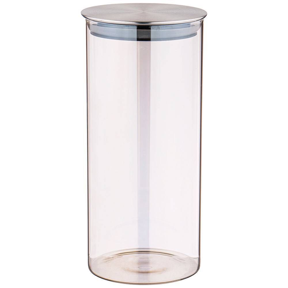 ЕМКОСТЬ ДЛЯ СЫПУЧИХ ПРОДУКТОВ AGNESS "SMOKY" 1700 МЛ ДИАМЕТР=9,5 СМ. ВЫСОТА=27 СМ ЦВЕТ:ДЫМЧАТЫЙ