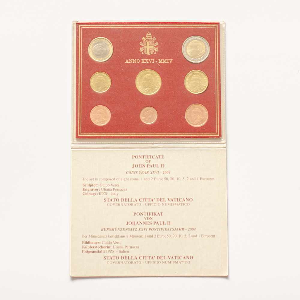 Vatican 2004 BU Set – Official Euro Coin Set