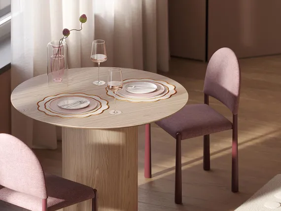 Ваза muse, 25 см, нежно-розовая