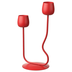 IKEA SILVERPÄRON  (ИКЕА СИЛВЕРПÄРОН)  -  Подсвечник, ярко-красный, 29 см