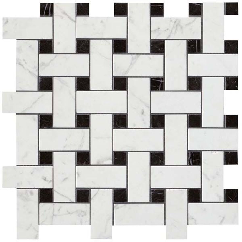 Мозаика Керамогранит Marvel Stone Basketweave Cold LAPP.