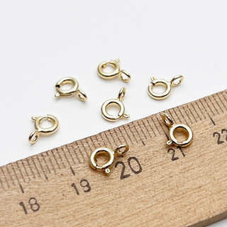 Замок шпрингельный, цвет золото, размер 5 мм, цена за 1 шт