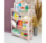 Полка узкая на колёсах (4 секции)