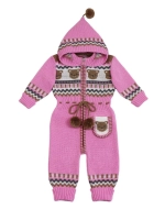 Вязаный комбинезон для новорожденных и малышей на молнии