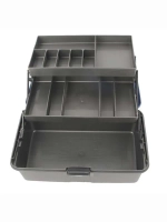 Ящик рыболовный для хранения снастей двухполочный синий