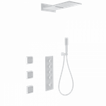 Душевая система с термостатом встраиваемая WONZON & WOGHAND, Белый матовый (WW-D4100-MW)