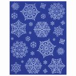 Украшение для окон и стекла ЗОЛОТАЯ СКАЗКА "Снежинки светящиеся в темноте 1", 30х38 см, ПВХ, 591262