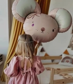 Шар (30"/76 см) Фигура, Милая мышка, Розовый